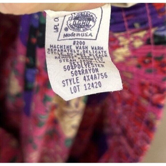 Plus Preferred Vintage Paisley Floral Elastic Waist Knee Length Skirt Size 20W - Picture 10 of 10